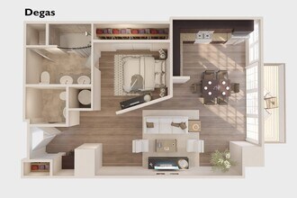 Degas - 1 Bedroom 1 Bath 22313 floor plan
